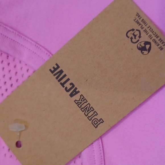 NWT PINK Active Victoria's Secret Breathable/Seamless PINK Tank Top - Picture 4 of 12
